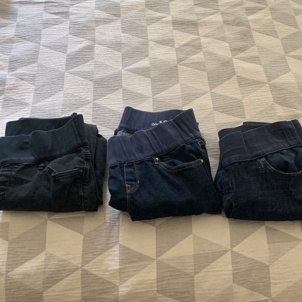 Lot of 3 pairs of gap maternity skinny jeans size 29